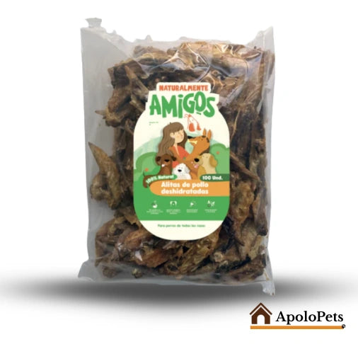 Alitas de Pollo Deshidratadas Naturales para Perros | Snack Saludable y Nutritivo.