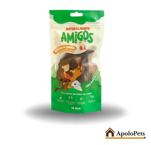 Alitas de Pollo Deshidratadas Naturales para Perros | Snack Saludable y Nutritivo.