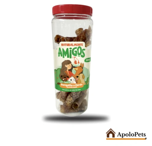 Barquillos de Cerdo Deshidratados para Perros | Snack Natural y Saludable