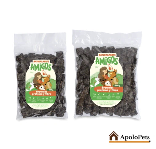 Brownies Blandos de Proteína para Perros – Snack Natural con Fibra
