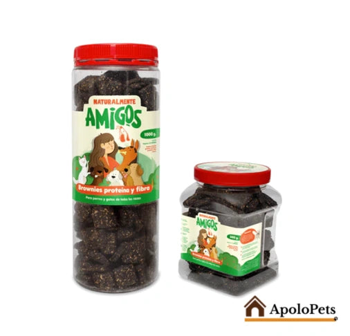 Brownies Blandos de Proteína para Perros – Snack Natural con Fibra