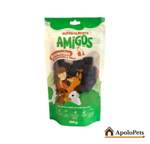 Brownies Blandos de Proteína para Perros – Snack Natural con Fibra