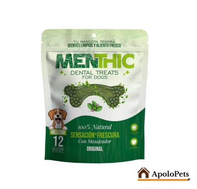 Menthic Dental para Perros – Huesos Mediano 185 g (12 und)