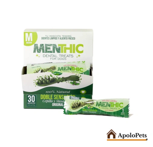 Menthic Dental para Perros – Caja Sachet Mediano 30 und (14,5 g c/u)