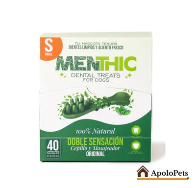 Menthic Dental para Perros – Caja Sachet Pequeño 40 und (9 g c/u)