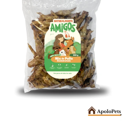 Mix de Pollo Deshidratado para Perros – Alitas y Patas Naturales